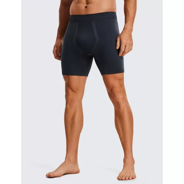 CRZ YOGA Mens Seamless 5 Boxer Briefs Breathable Sports Underwear 3PackBlackTrue Navy 3pack