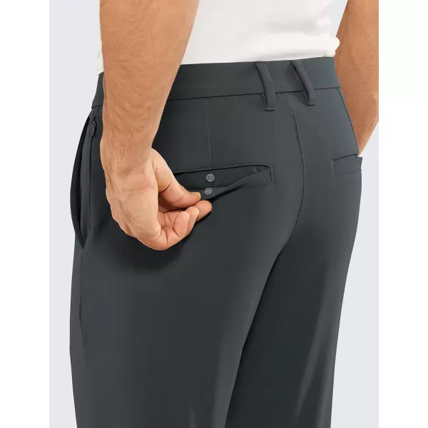 CRZ YOGA Mens Stretch Golf Pants  313335 Slim Fit Stretch Waterproof Outdoor Thick Golf Work Pant with Pockets31 inseam Melanite