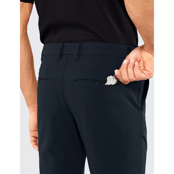 CRZ YOGA Mens Stretch Golf Pants  313335 Slim Fit Stretch Waterproof Outdoor Thick Golf Work Pant with Pockets31 inseam True Navy