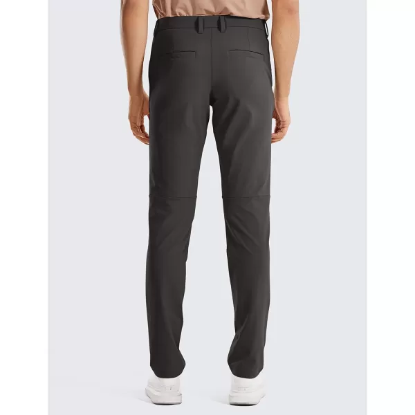 CRZ YOGA Mens Stretch Golf Pants  313335 Slim Fit Stretch Waterproof Outdoor Thick Golf Work Pant with Pockets33 inseam Ink Gray