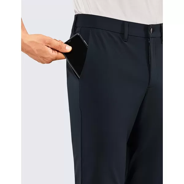 CRZ YOGA Mens Stretch Golf Pants  313335 Slim Fit Stretch Waterproof Outdoor Thick Golf Work Pant with Pockets33 inseam True Navy