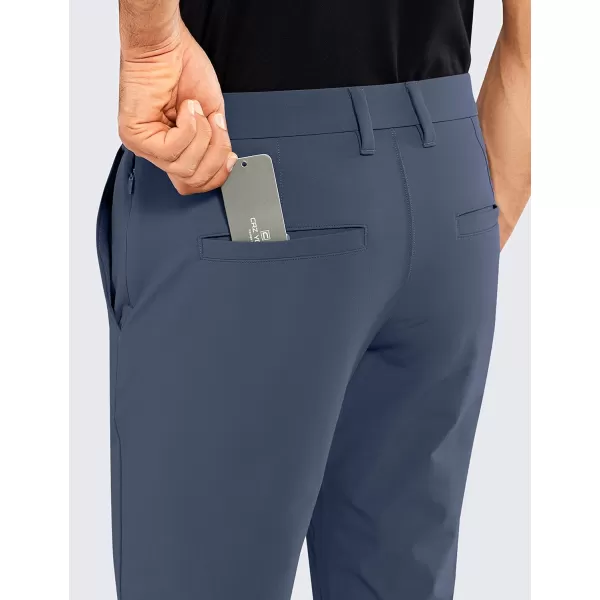 CRZ YOGA Mens Stretch Golf Pants  313335 Slim Fit Stretch Waterproof Outdoor Thick Golf Work Pant with Pockets35 inseam Electric Blue