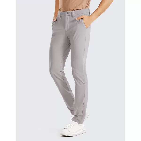 CRZ YOGA Mens Stretch Golf Pants  313335 Slim Fit Stretch Waterproof Outdoor Thick Golf Work Pant with Pockets35 inseam Gull Gray