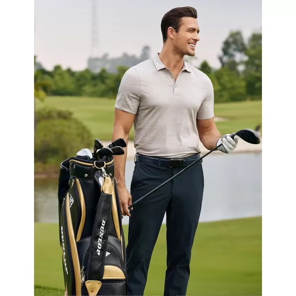 CRZ YOGA Mens Stretch Golf Pants  313335 Slim Fit Stretch Waterproof Outdoor Thick Golf Work Pant with Pockets35 inseam True Navy