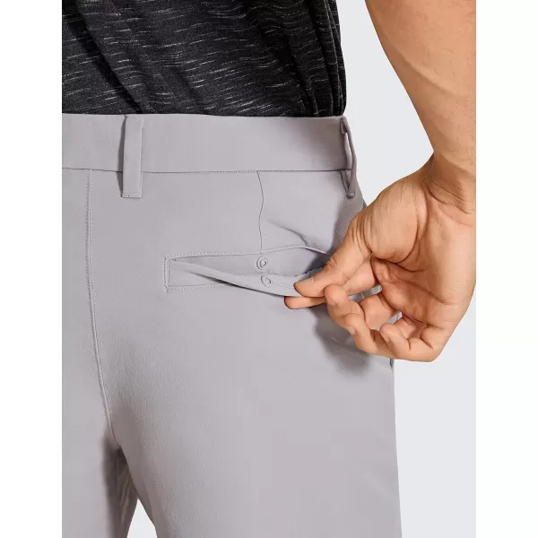 CRZ YOGA Mens Stretch Golf Shorts  79 Slim Fit Waterproof Athletic Casual Work Shorts with Pockets7 inches Gull Gray