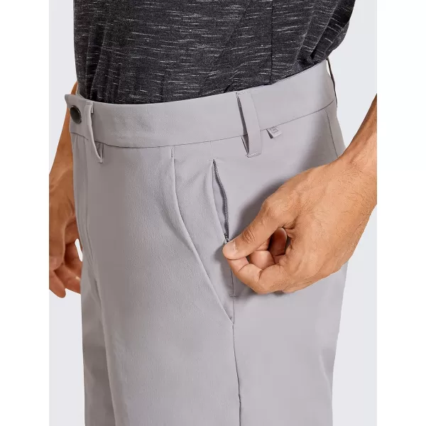 CRZ YOGA Mens Stretch Golf Shorts  79 Slim Fit Waterproof Athletic Casual Work Shorts with Pockets7 inches Gull Gray