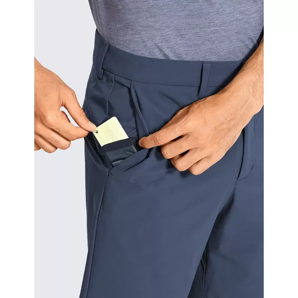 CRZ YOGA Mens Stretch Golf Shorts  79 Slim Fit Waterproof Athletic Casual Work Shorts with Pockets9 inches Electric Blue