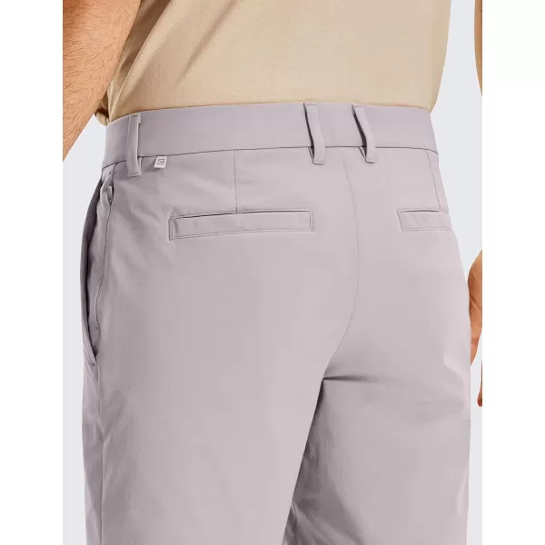 CRZ YOGA Mens Stretch Golf Shorts  79 Slim Fit Waterproof Athletic Casual Work Shorts with Pockets9 inches Gull Gray