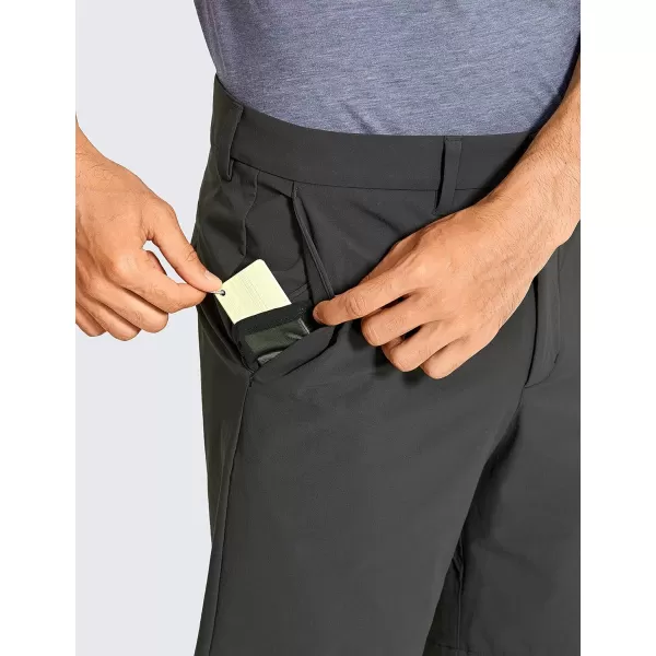 CRZ YOGA Mens Stretch Golf Shorts  79 Slim Fit Waterproof Athletic Casual Work Shorts with Pockets9 inches Ink Gray