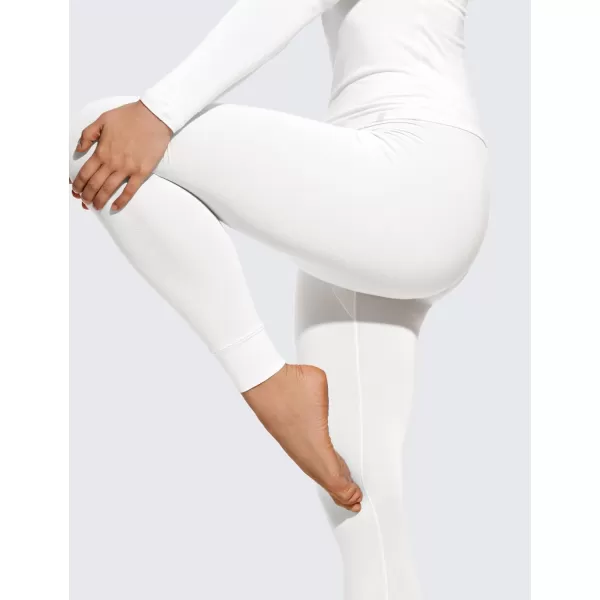 CRZ YOGA Soft Thermal Underwear Sets for Women Lightweight Long Johns Base Layer Pajamas Warm Top BottomWhite 4