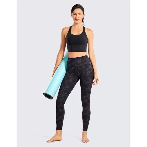 CRZ YOGA Strappy Longline Sports Bras for Women  Wirefree Padded Criss Cross Yoga Bras Cropped Tank TopsBlack