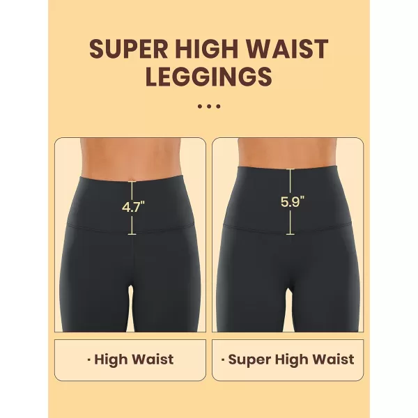 CRZ YOGA Super High Waisted Butterluxe Womens Biker Shorts 6  8  Buttery Soft Workout Yoga Shorts Over Belly6 inches Melanite