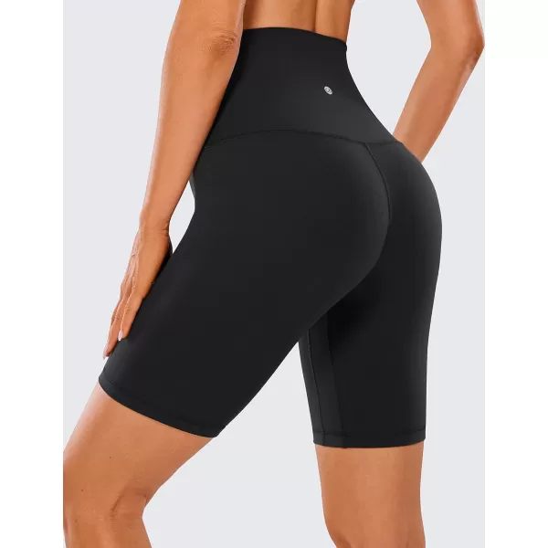 CRZ YOGA Super High Waisted Butterluxe Womens Biker Shorts 6  8  Buttery Soft Workout Yoga Shorts Over Belly8 inches Black