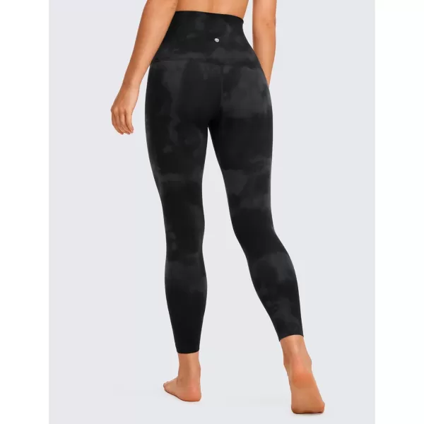 CRZ YOGA Super High Waisted Butterluxe Workout Leggings 25 28  Over Belly Buttery Soft Full Length Yoga Pants for Women25 inches Black Tie Dye Flowers