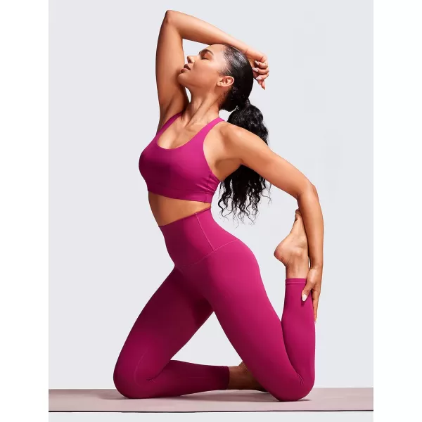 CRZ YOGA Super High Waisted Butterluxe Workout Leggings 25 28  Over Belly Buttery Soft Full Length Yoga Pants for Women25 inches Magenta Purple