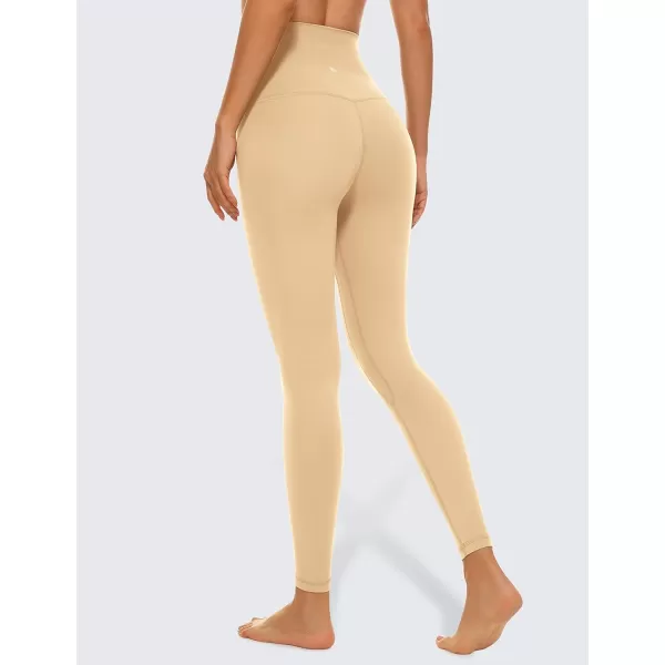 CRZ YOGA Super High Waisted Butterluxe Workout Leggings 25 28  Over Belly Buttery Soft Full Length Yoga Pants for Women25 inches Tan Milkshake