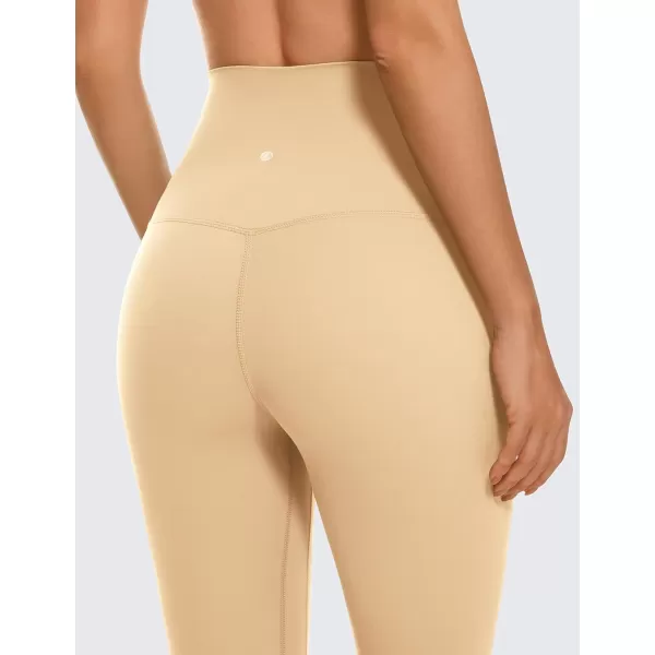 CRZ YOGA Super High Waisted Butterluxe Workout Leggings 25 28  Over Belly Buttery Soft Full Length Yoga Pants for Women25 inches Tan Milkshake