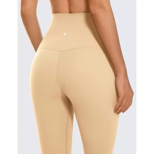 CRZ YOGA Super High Waisted Butterluxe Workout Leggings 25 28  Over Belly Buttery Soft Full Length Yoga Pants for Women28 inches Tan Milkshake