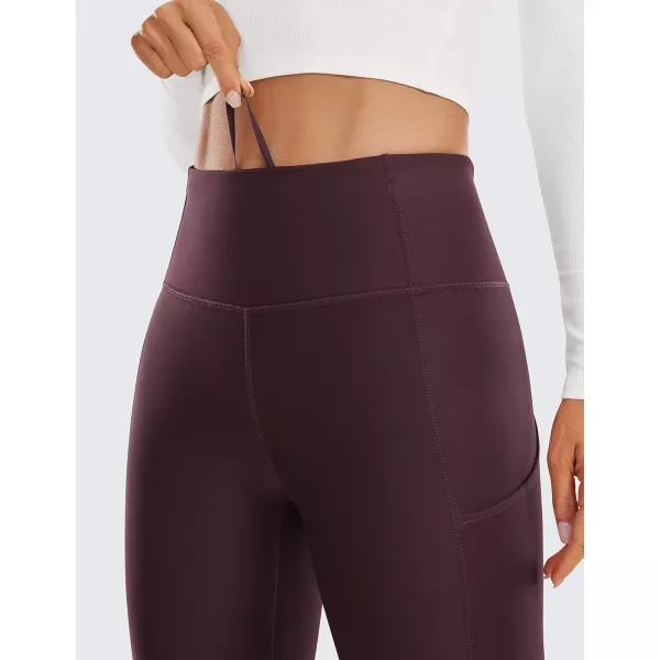 CRZ YOGA Thermal Fleece Lined Leggings Women 28  Winter Warm High Waisted Hiking Pants with Pockets Workout Running TightsArctic Plum