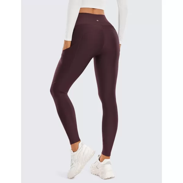 CRZ YOGA Thermal Fleece Lined Leggings Women 28  Winter Warm High Waisted Hiking Pants with Pockets Workout Running TightsArctic Plum