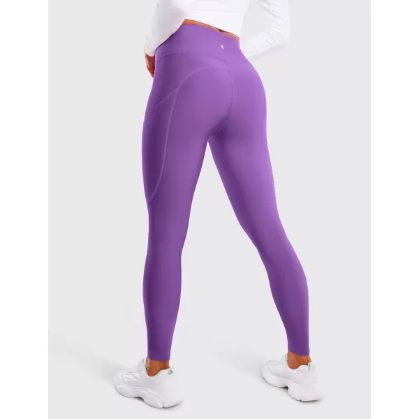 CRZ YOGA Thermal Fleece Lined Leggings Women 28  Winter Warm High Waisted Hiking Pants with Pockets Workout Running TightsRoyal Lilac