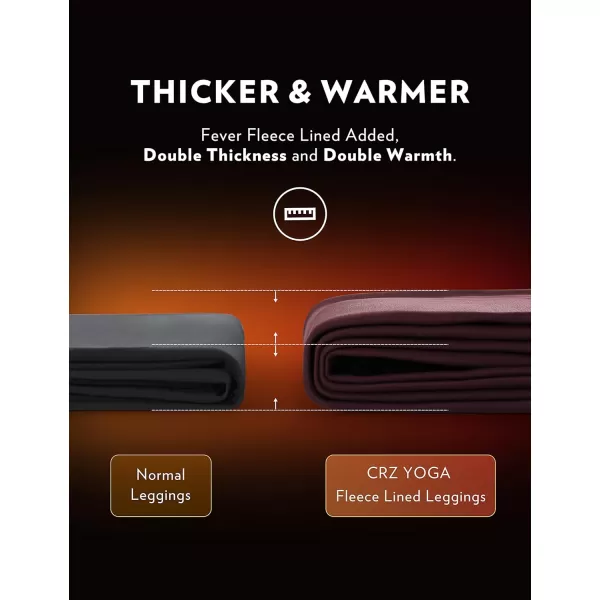 CRZ YOGA Thermal Fleece Lined Leggings Women 28  Winter Warm High Waisted Hiking Pants with Pockets Workout Running TightsTie Dye Smoke Ink