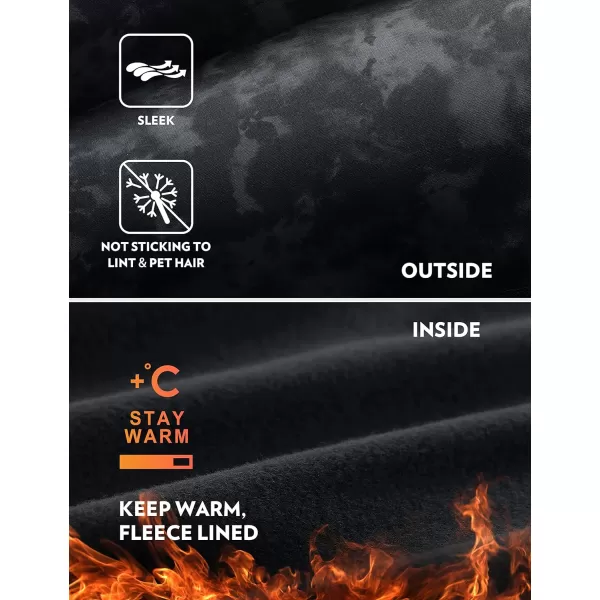 CRZ YOGA Thermal Fleece Lined Leggings Women 28  Winter Warm High Waisted Hiking Pants with Pockets Workout Running TightsTie Dye Smoke Ink