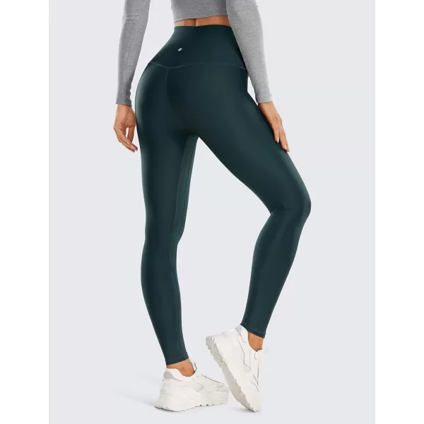 CRZ YOGA Thermal Fleece Lined Leggings Women 28  Winter Warm Workout Hiking Pants High Waisted Yoga Tights Full LengthDark Green