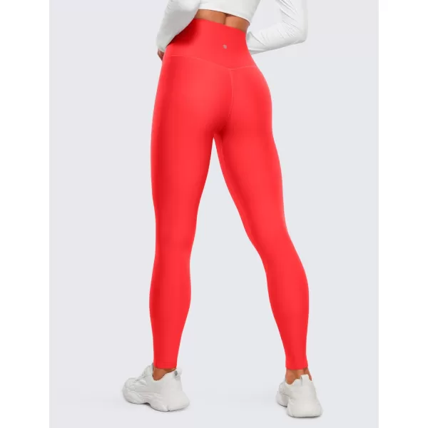 CRZ YOGA Thermal Fleece Lined Leggings Women 28  Winter Warm Workout Hiking Pants High Waisted Yoga Tights Full LengthDark Red