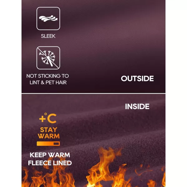 CRZ YOGA Thermal Fleece Lined Leggings Women 28  Winter Warm Workout Hiking Pants High Waisted Yoga Tights Full LengthDeep Purple