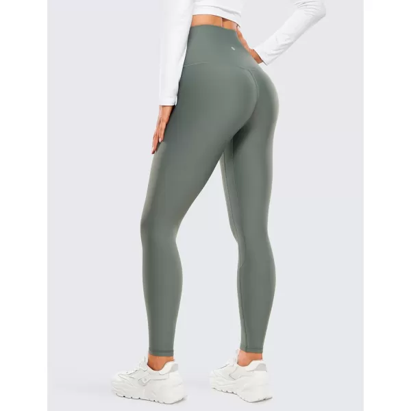 CRZ YOGA Thermal Fleece Lined Leggings Women 28  Winter Warm Workout Hiking Pants High Waisted Yoga Tights Full LengthGrey Sage