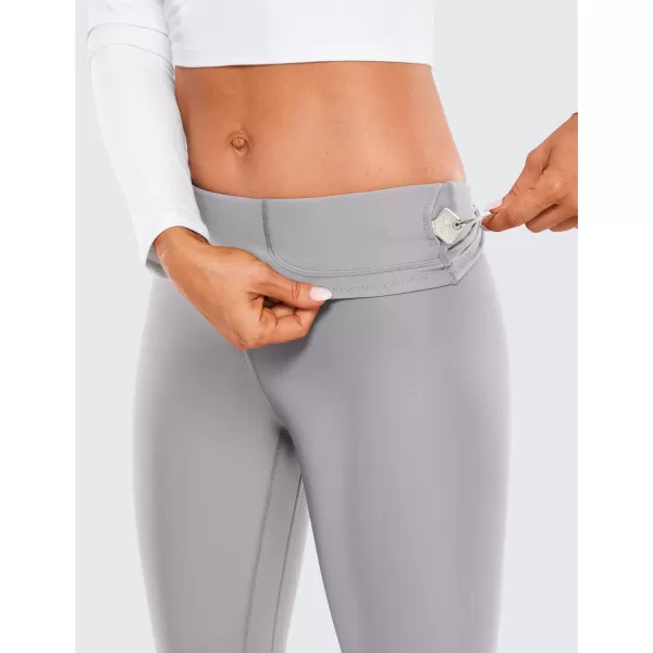 CRZ YOGA Thermal Fleece Lined Leggings Women 28  Winter Warm Workout Hiking Pants High Waisted Yoga Tights Full LengthGull Gray