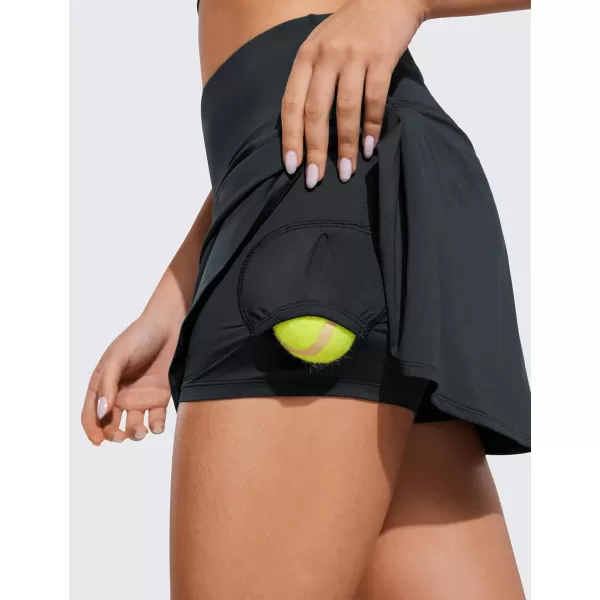 CRZ YOGA UPF 50 Tennis Skirts for Women High Waisted Flowy Pleated Golf Athletic Workout Sports Skirt with PocketsTrue Navy