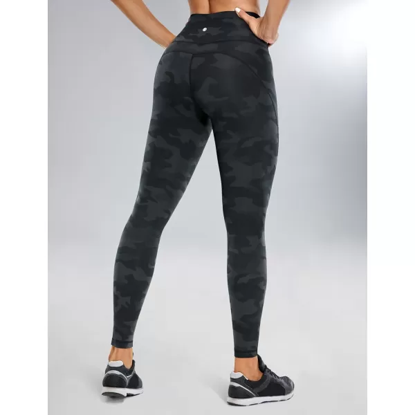 CRZ YOGA UltiDry Workout Leggings for Women 25  High Waisted Yoga Pants 78 Athletic Running Fitness Gym TightsDark Grey Camouflage