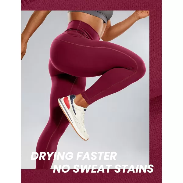 CRZ YOGA UltiDry Workout Leggings for Women 25  High Waisted Yoga Pants 78 Athletic Running Fitness Gym TightsMagenta Purple