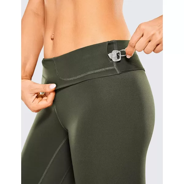 CRZ YOGA Women Naked Feeling Yoga Pants 25 Inches  78 High Waisted Workout LeggingsDark Olive