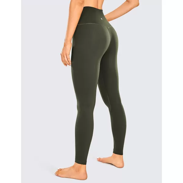 CRZ YOGA Women Naked Feeling Yoga Pants 25 Inches  78 High Waisted Workout LeggingsDark Olive