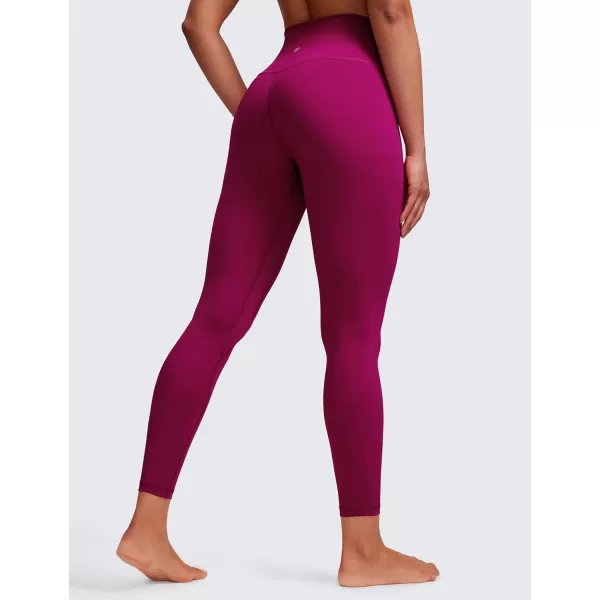 CRZ YOGA Women Naked Feeling Yoga Pants 25 Inches  78 High Waisted Workout LeggingsMagenta Purple