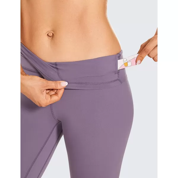 CRZ YOGA Women Naked Feeling Yoga Pants 25 Inches  78 High Waisted Workout LeggingsMatt Purple