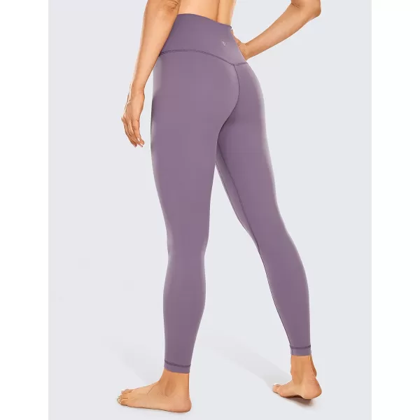 CRZ YOGA Women Naked Feeling Yoga Pants 25 Inches  78 High Waisted Workout LeggingsMatt Purple