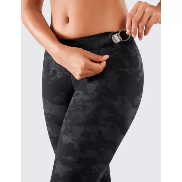 CRZ YOGA Women Naked Feeling Yoga Pants 25 Inches  78 High Waisted Workout LeggingsTie Dye Smoke Ink