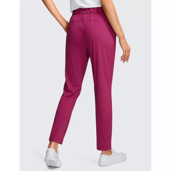 CRZ YOGA Womens 4Way Stretch Ankle Golf Pants  78 Dress Work Pants Pockets Athletic Travel Casual Lounge WorkoutMagenta Purple