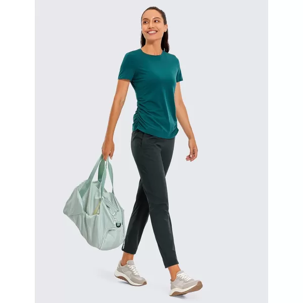 CRZ YOGA Womens 4Way Stretch Ankle Golf Pants  78 Dress Work Pants Pockets Athletic Travel Casual Lounge WorkoutMelanite