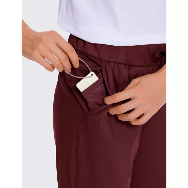 CRZ YOGA Womens 4Way Stretch Ankle Golf Pants  78 Dress Work Pants Pockets Athletic Travel Casual Lounge WorkoutNoctilucence Red