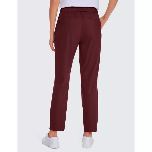 CRZ YOGA Womens 4Way Stretch Ankle Golf Pants  78 Dress Work Pants Pockets Athletic Travel Casual Lounge WorkoutNoctilucence Red