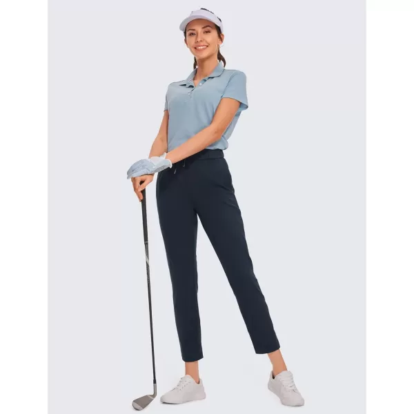 CRZ YOGA Womens 4Way Stretch Ankle Golf Pants  78 Dress Work Pants Pockets Athletic Travel Casual Lounge WorkoutTrue Navy 2