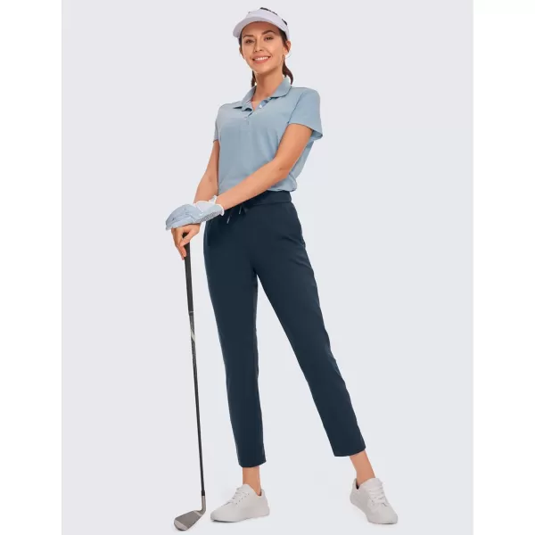 CRZ YOGA Womens 4Way Stretch Ankle Golf Pants  78 Dress Work Pants Pockets Athletic Travel Casual Lounge WorkoutTrue Navy