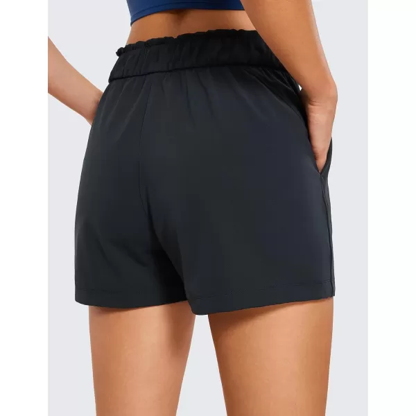 CRZ YOGA Womens 4Way Stretch Athletic Shorts High Waisted  Comfy Work Casual Shorts with Pockets Workout Golf HikingTrue Navy