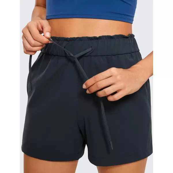 CRZ YOGA Womens 4Way Stretch Athletic Shorts High Waisted  Comfy Work Casual Shorts with Pockets Workout Golf HikingTrue Navy