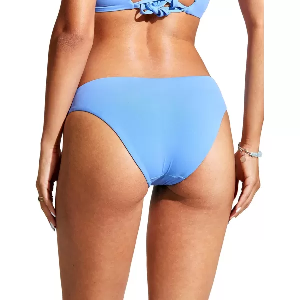 CRZ YOGA Womens Bikini Bottom Low Waisted Cheeky Bathing Swimsuit Bottoms Swim BriefsBlue Violet